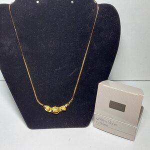 Vintage Avon Golden Bloom Large With Pearly Beads 18" Long